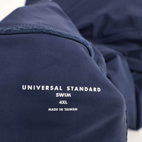 Universal Standard V Neck Tie Back Bikini Top Navy Blue Size 4XL 38-40 NWT - Picture 4 of 5